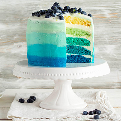 Rezeptbild Blauer Ombre Cake